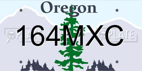 164MXC Oregon License Plate