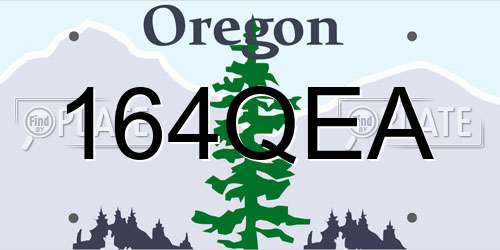 164QEA Oregon License Plate