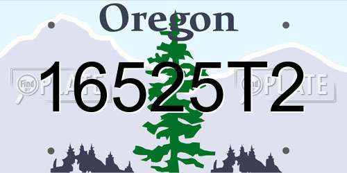 16525T2 Oregon License Plate
