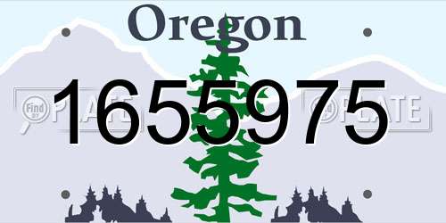 1655975 Oregon License Plate