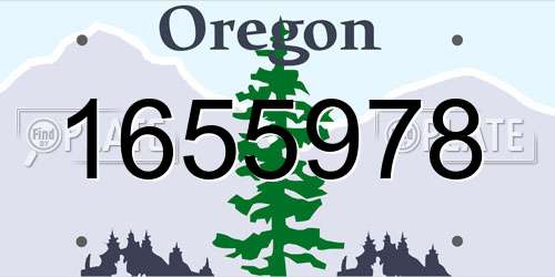 1655978 Oregon License Plate