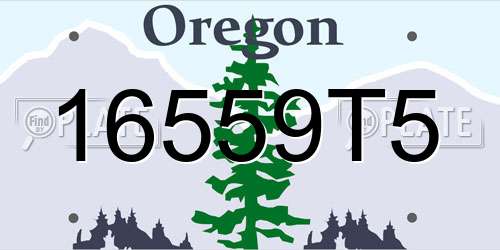 16559T5 Oregon License Plate