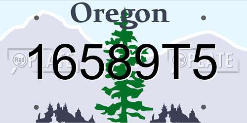 16589T5 Oregon License Plate