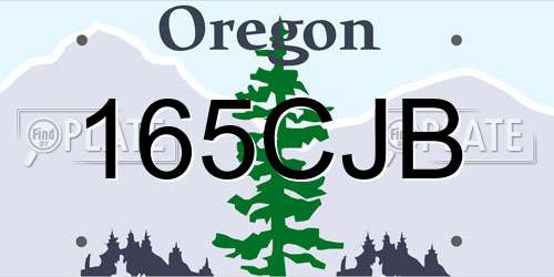 165CJB Oregon License Plate