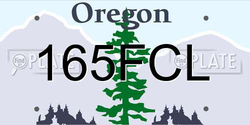 165FCL Oregon License Plate