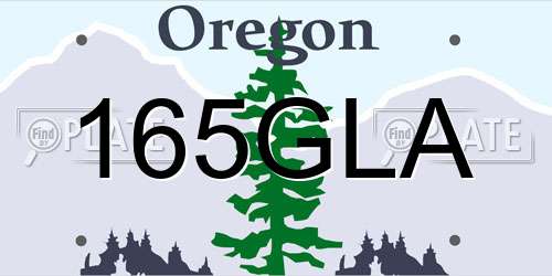 165GLA Oregon License Plate
