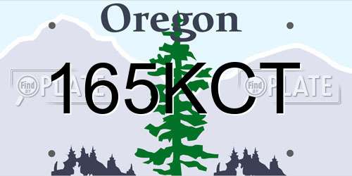 165KCT Oregon License Plate