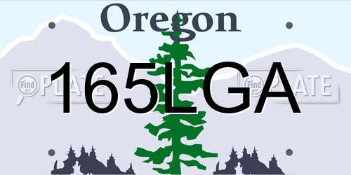 165LGA Oregon License Plate