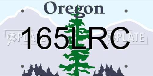 165LRC Oregon License Plate
