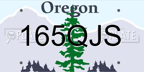 165QJS Oregon License Plate