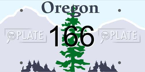 166 Oregon License Plate