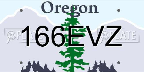 166EVZ Oregon License Plate