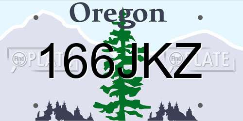 166JKZ Oregon License Plate