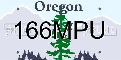 166MPU Oregon License Plate