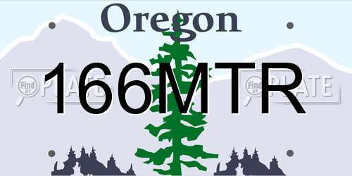 166MTR Oregon License Plate