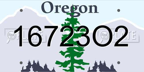 16723O2 Oregon License Plate