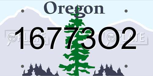 16773O2 Oregon License Plate