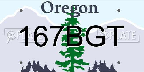 167BGT Oregon License Plate