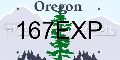 167EXP Oregon License Plate