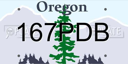 167PDB Oregon License Plate