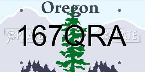 167QRA Oregon License Plate
