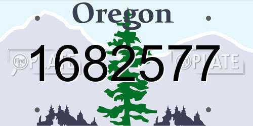 1682577 Oregon License Plate