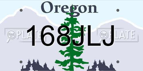 168JLJ Oregon License Plate