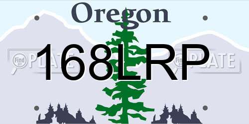168LRP Oregon License Plate