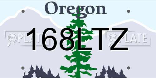168LTZ Oregon License Plate