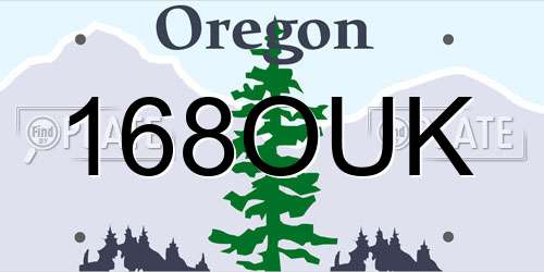 168OUK Oregon License Plate