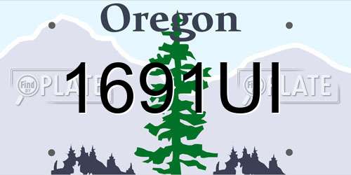 1691UI Oregon License Plate