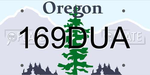 169DUA Oregon License Plate