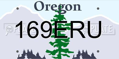 169ERU Oregon License Plate