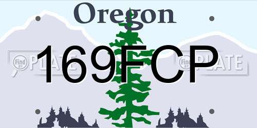 169FCP Oregon License Plate