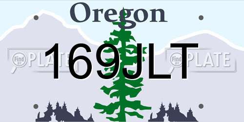 169JLT Oregon License Plate