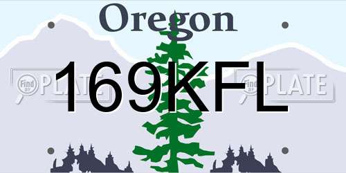 169KFL Oregon License Plate