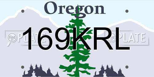 169KRL Oregon License Plate