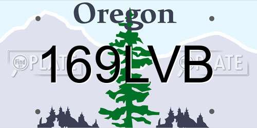 169LVB Oregon License Plate