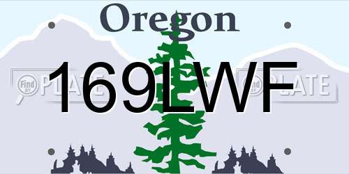 169LWF Oregon License Plate