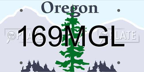 169MGL Oregon License Plate
