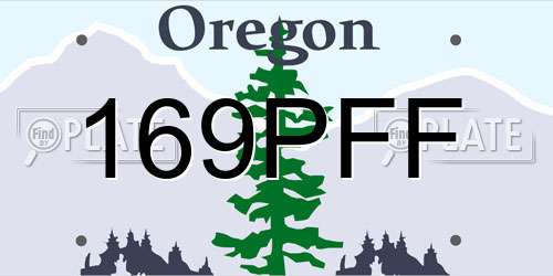 169PFF Oregon License Plate