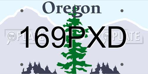 169PXD Oregon License Plate