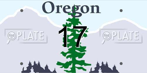 17 Oregon License Plate