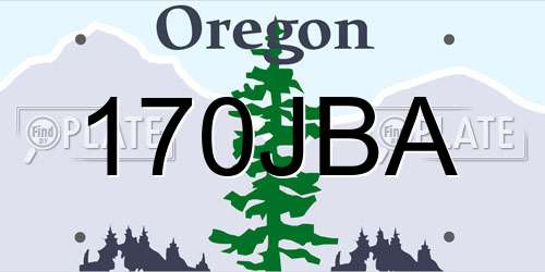 170JBA Oregon License Plate