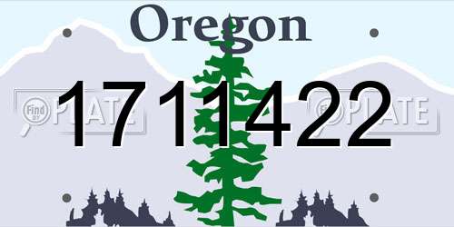 1711422 Oregon License Plate