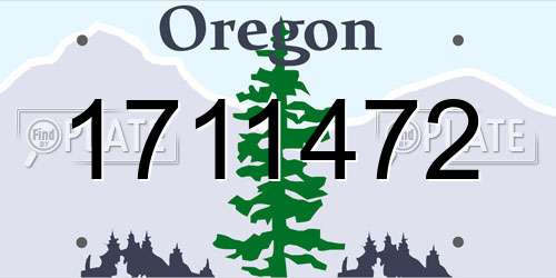 1711472 Oregon License Plate