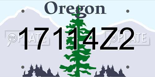 17114Z2 Oregon License Plate