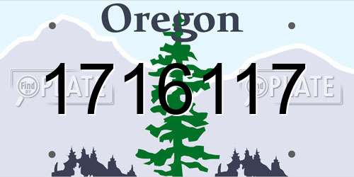 1716117 Oregon License Plate