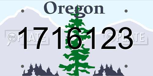 1716123 Oregon License Plate