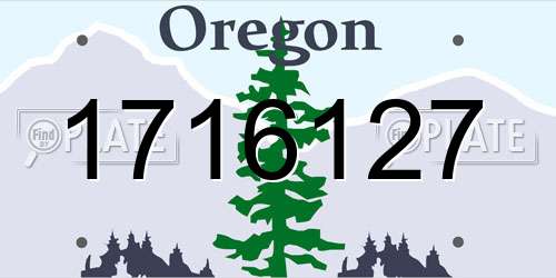 1716127 Oregon License Plate